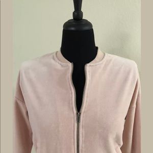 Forever 21 pink velvet jacket size small